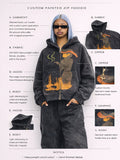 Graphic painting Zip Hoodie