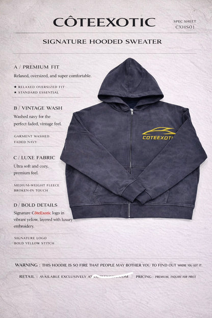 Côte exotic washed hoodie