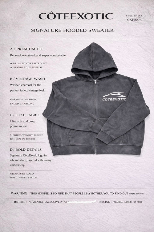 Côte exotic washed hoodie