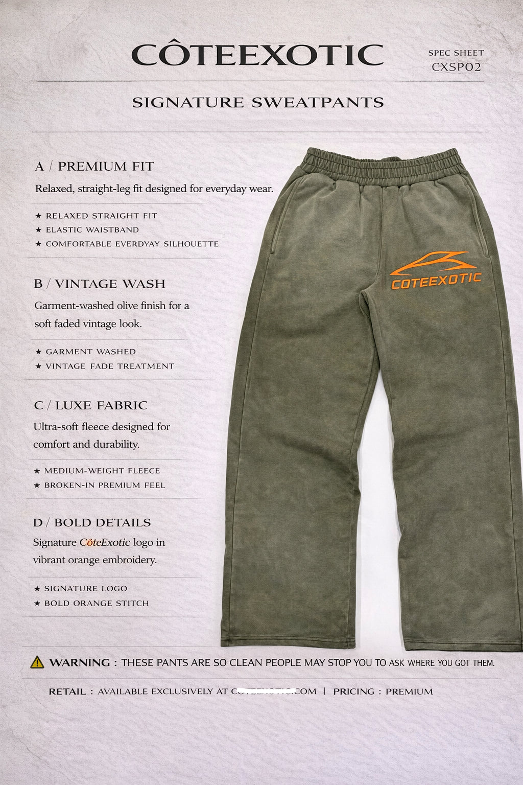 Côte exotic Oversized bottoms