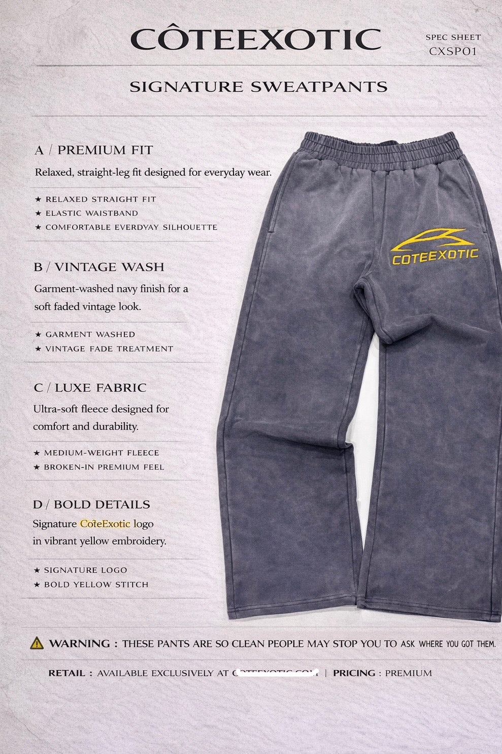 Côte exotic Oversized bottoms