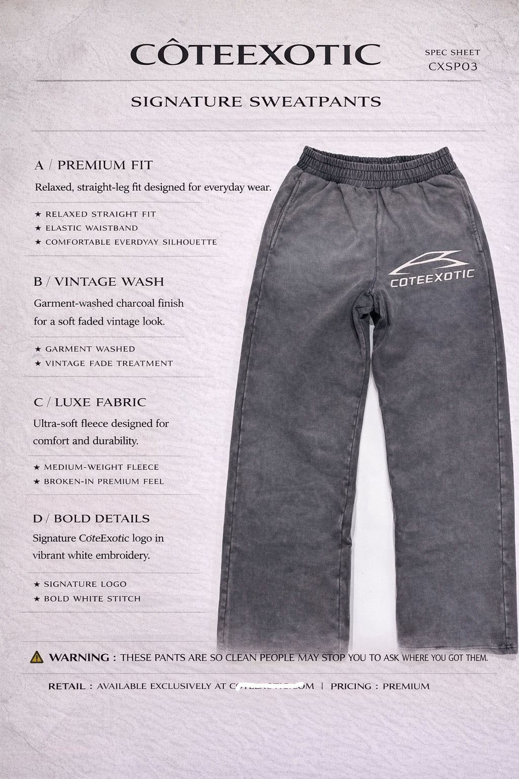 Côte exotic Oversized bottoms