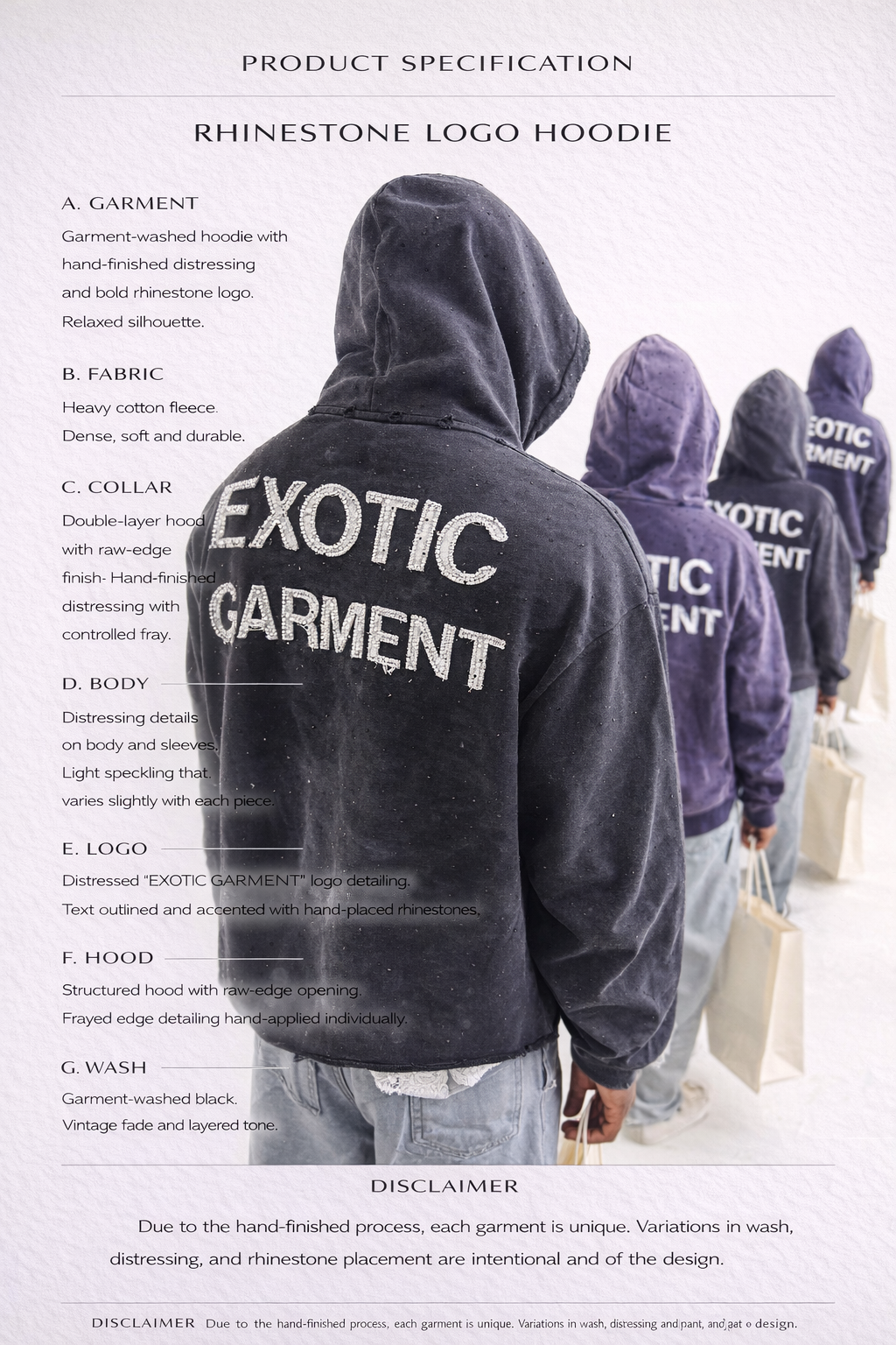 Rhinestone Exotic Garment Hoodie