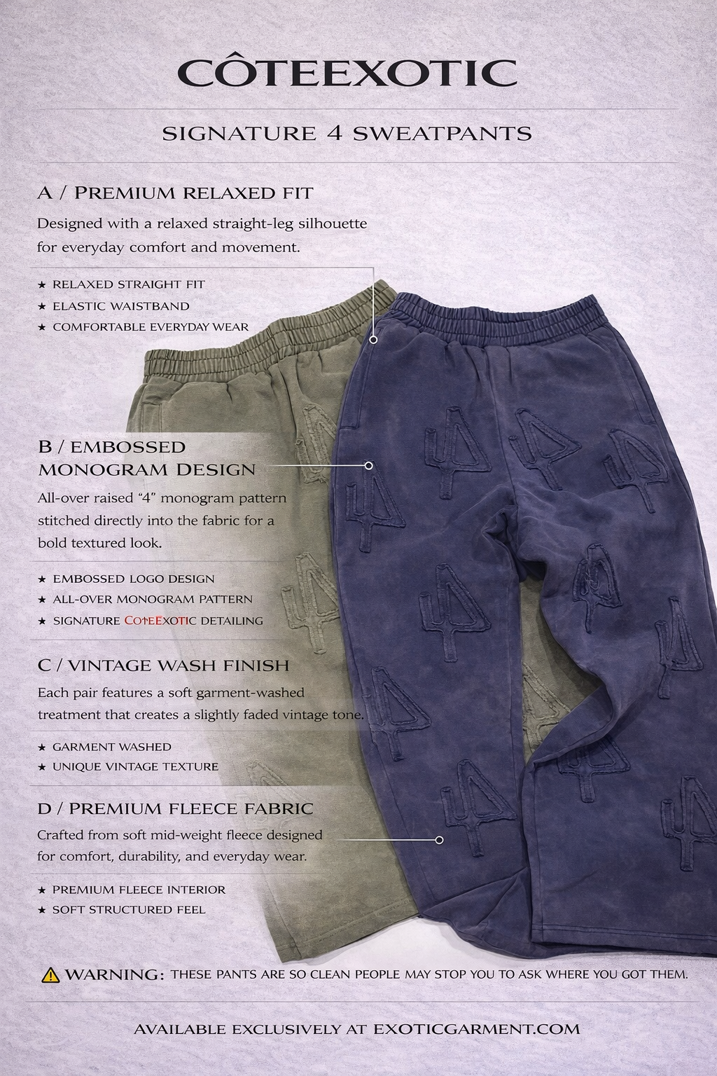 Signature oversized sweatpants