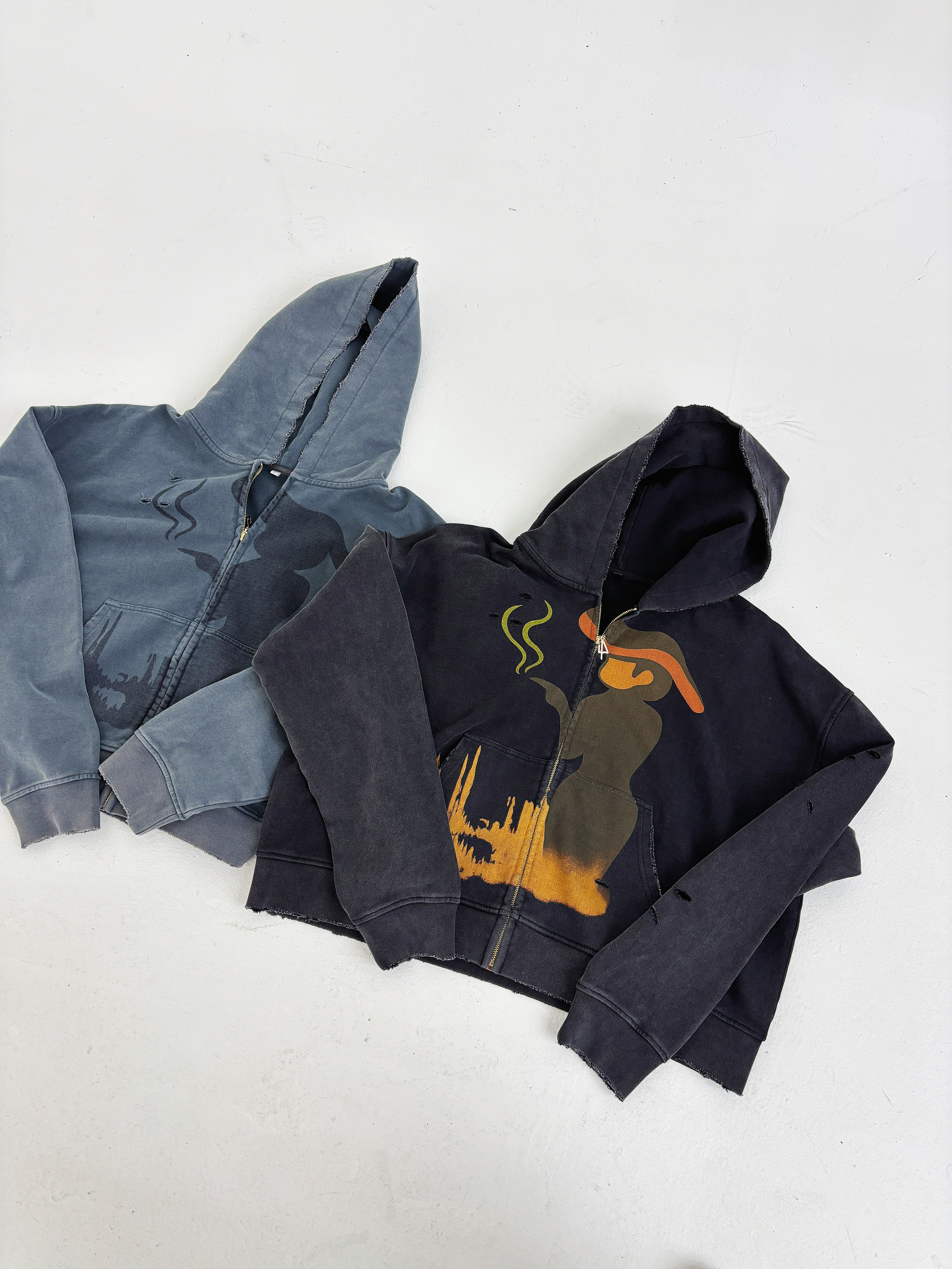 Graphic painting Zip Hoodie