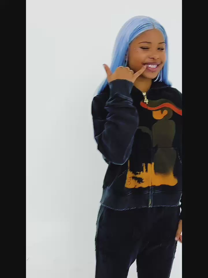 Graphic painting Zip Hoodie